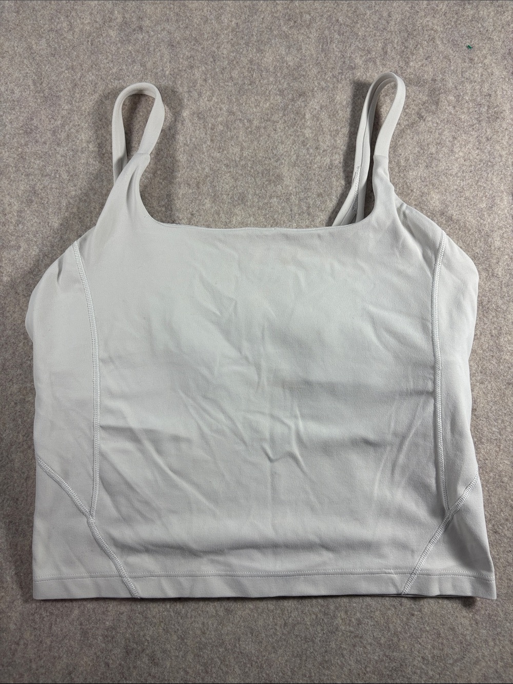 Lululemon Strappy Nulu Shelf Tank Top in Bone Cream size 8 EUC